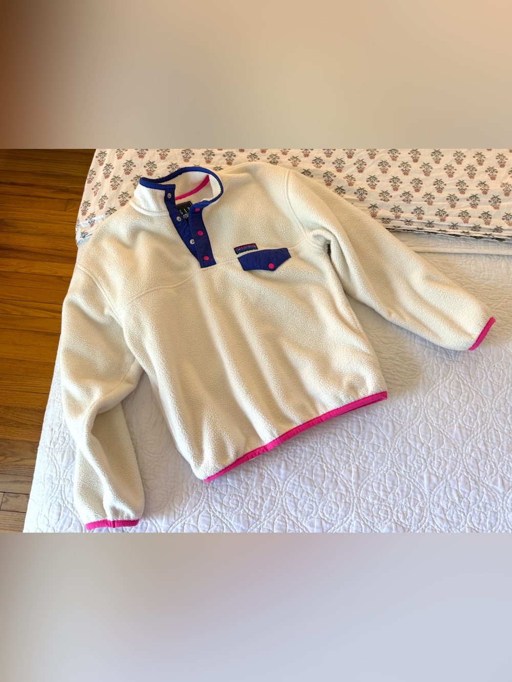 GAP Vintage Style Arctic Fleece Reissue Snap-T Cream Sherpa Pullover Jacket - Picture 4 of 11